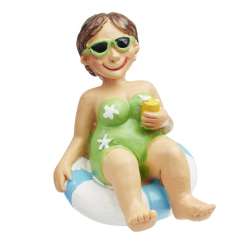 3870395 Bade-Urlauberin im Schwimmreif ca. 6cm 