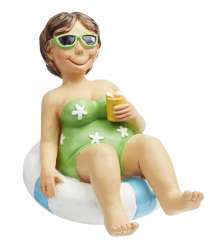 3870399 Bade-Urlauberin im Schwimmreif ca. 9,5cm 