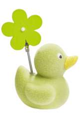 3870413 Ente mit Blumenclip 9,5x5cm, grün 