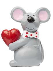 3870430 Maus mit Herz, 3cm, 2St. 