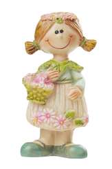 3870656 Blumen-Mädchen,  8cm, türkis 