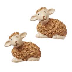 3870677 Schäfchen,  2cm, mit Klebepunkt,  3St. braun 