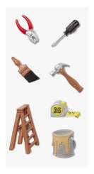 3870934 Werkzeug-Minis Klebep  2,5cm, 7St 