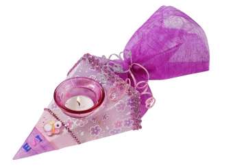 3901732 Windlicht Schultüte 17x6.5cm 