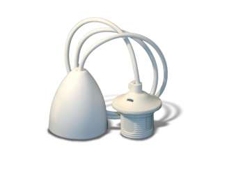 3910070 Pendelleuchte 1m Kabel weiss   K 