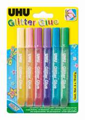 39110 UHU Glitter Glue shiny  o.L.6St x 10g 