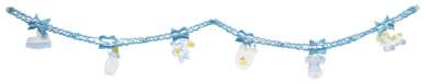 3964305 Papiergirlande Babyboy, 2m, 2St. blau 