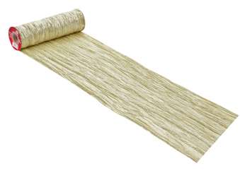 3980429 Band Fripe metallic 20cm/10m weiss-gold  