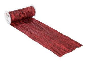 3980459 Dekoband Fripe 20cmx10m rot/bordeaux 