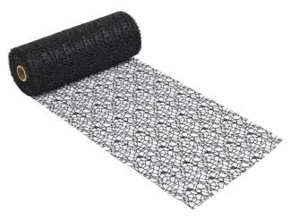 3980782 Deko-Stoff Netz-optik  29cm/15m, schwarz 