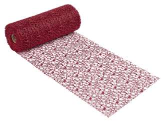3980787 Deko-Stoff Netz-optik  29cm/15m, bordeaux 