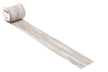 3980796 Fripe Dekoband, 10cm/15m, hellgrau / beige 