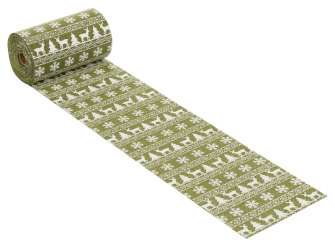 3980825 Leinen-optik Stoff Weihnachten 15cm/10m, grün 