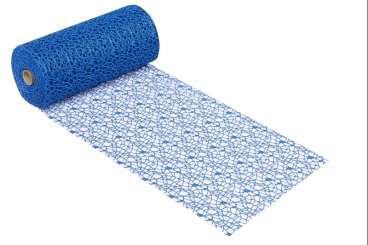 3980860 Dekostoff Netz-Optik, 29cm/15m, blau 