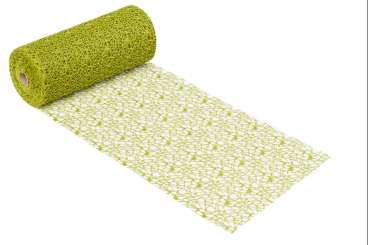 3980862 Dekostoff Netz-Optik,  29cm/15m, olive 