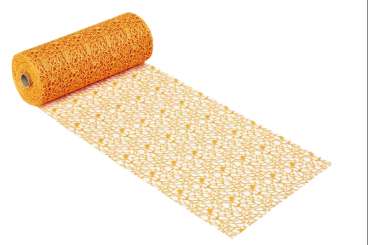 3980865 Dekostoff Netz-Optik, 29cm/15m, orange 