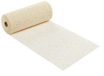 3980892 Dekostoff  Netz-Optik Glimmer, 29cm/15m, creme-irisierend 