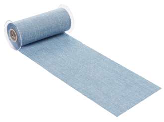 3980896 Dekostoff Leinen 20cm/10m, jeans-meliert 