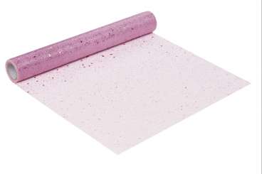 3980921 Deko-Glimmer-Tüll, 29cm/15m, rosa 