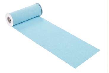 3980942 Dekostoff 20cmx10m Leinen türkis-me 