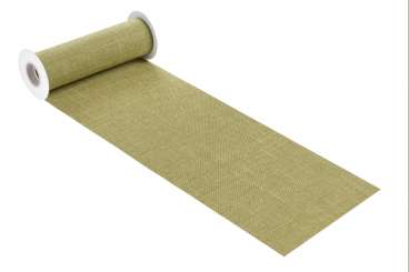 3980944 Dekostoff 20cmx10m Leinen kaki-me 