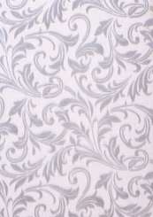 3981614 Stoff Ornamente, 29cm/15m, grau/silber 