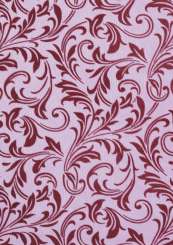 3981630 Stoff Ornamente beflockt bordeaux 29cm/15mK 