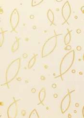 3981685 Stoff Organza Fische 29cm/15m crème 