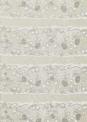 3981712 Stoff Rosenbordüre weiss/sil.15K 