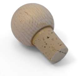 39.2252 Kugel-Griffkorken Griffkorken Kork 10mm, Kugel 35 mm 