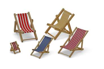 29.3547 Liegestuhl rot/weiss 10x5cm 