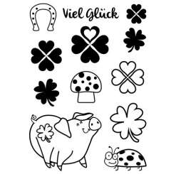 4510941 Stempel Clear Viel Glück 
