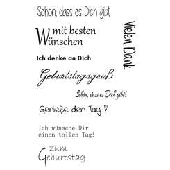 4511108 Stempel Clear Geburtstag 2 9 -tlg. transp 
