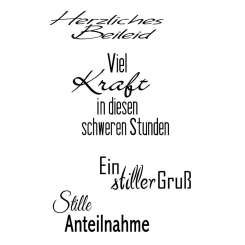 4511114 Stempel Clear Stille Anteilnahme 4 -tlg. transp 