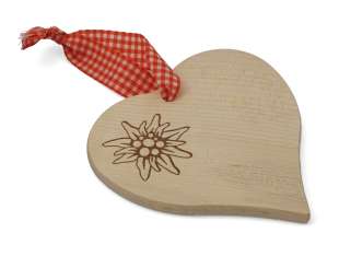 46.4361 Herzbrett mit Band und Edelweiss 