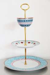 510062 Etagère oval gold   / Set 