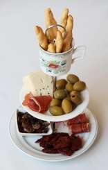 510063 Etagère rund silber / Set 