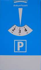 A 510190 Parkscheibe Karton 11x19cm 5 Stk. 