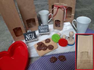 510605 Papiertüte braun 135x80x310, 10Stk lebensmittelecht 