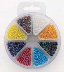 511791 Rocailles-Perlenmix irisierend 8Farben 
