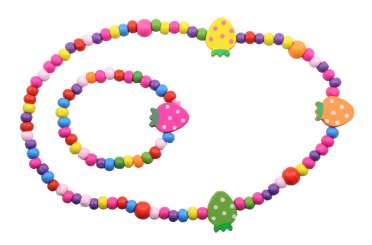 511891 Holzperlen-Set Früchte 