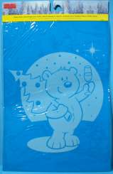 511993 Haftschablonen Bär Winter25x35cm 