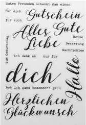 512407 Stempel Clear Sprüche Gutschein 