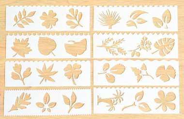 512450 Stencil Blätter 8Stk. 185x55mm 