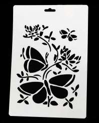 512454 Stencil Schmetterling 1-26.5x17.8cm 