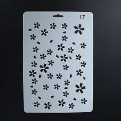 512459 Stencil Blüten 26.5x17.8cm 