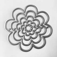 512537 Stanzschablone Blume 5-fach 