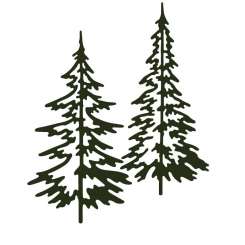 512545 Stanzschablone Tannenbaum paar 12.3x10.1 