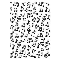 512593 Prägeschablone 106x150 Musiknoten 