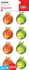 518308 Stickers Wnachtskugeln 8xgrün/rot 